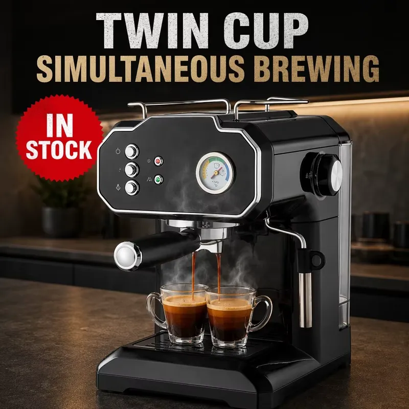 Retro półautomatyczny ekspres  – Pressure Gauge Espresso recenzja i cena