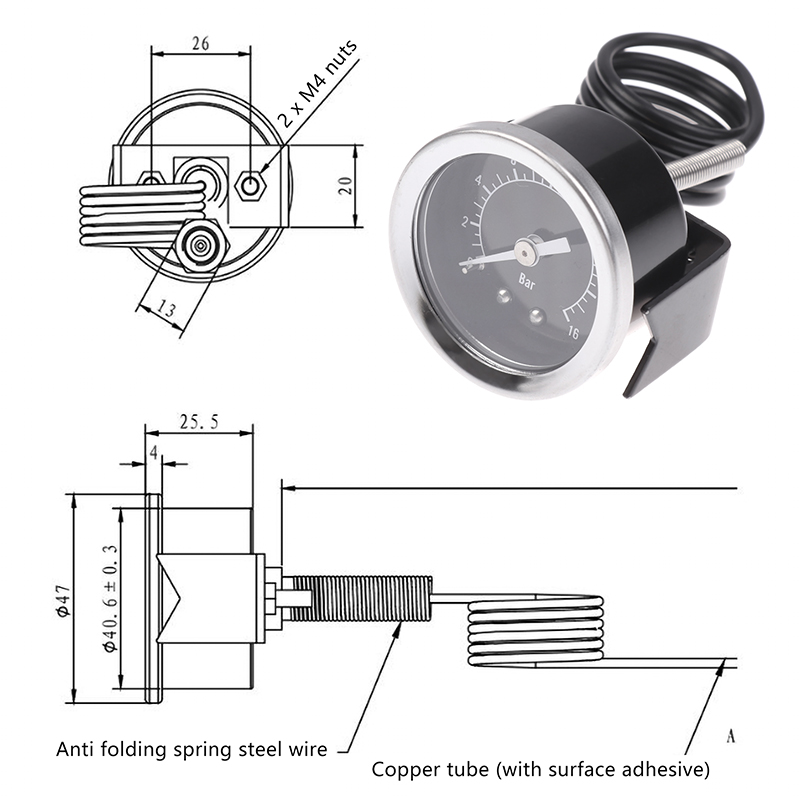 Manometr ciśnienia do ekspresu – Pressure Gauge Espresso recenzja i cena
