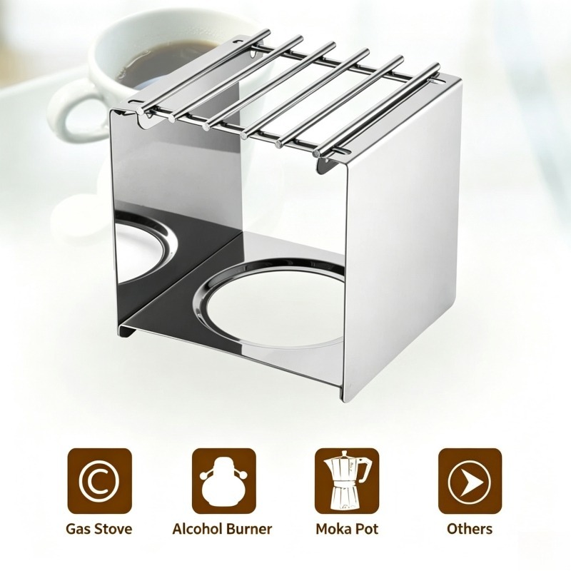 Stalowy kwadratowy stojak na k – Coffee Equipment For Camping recenzja i cena